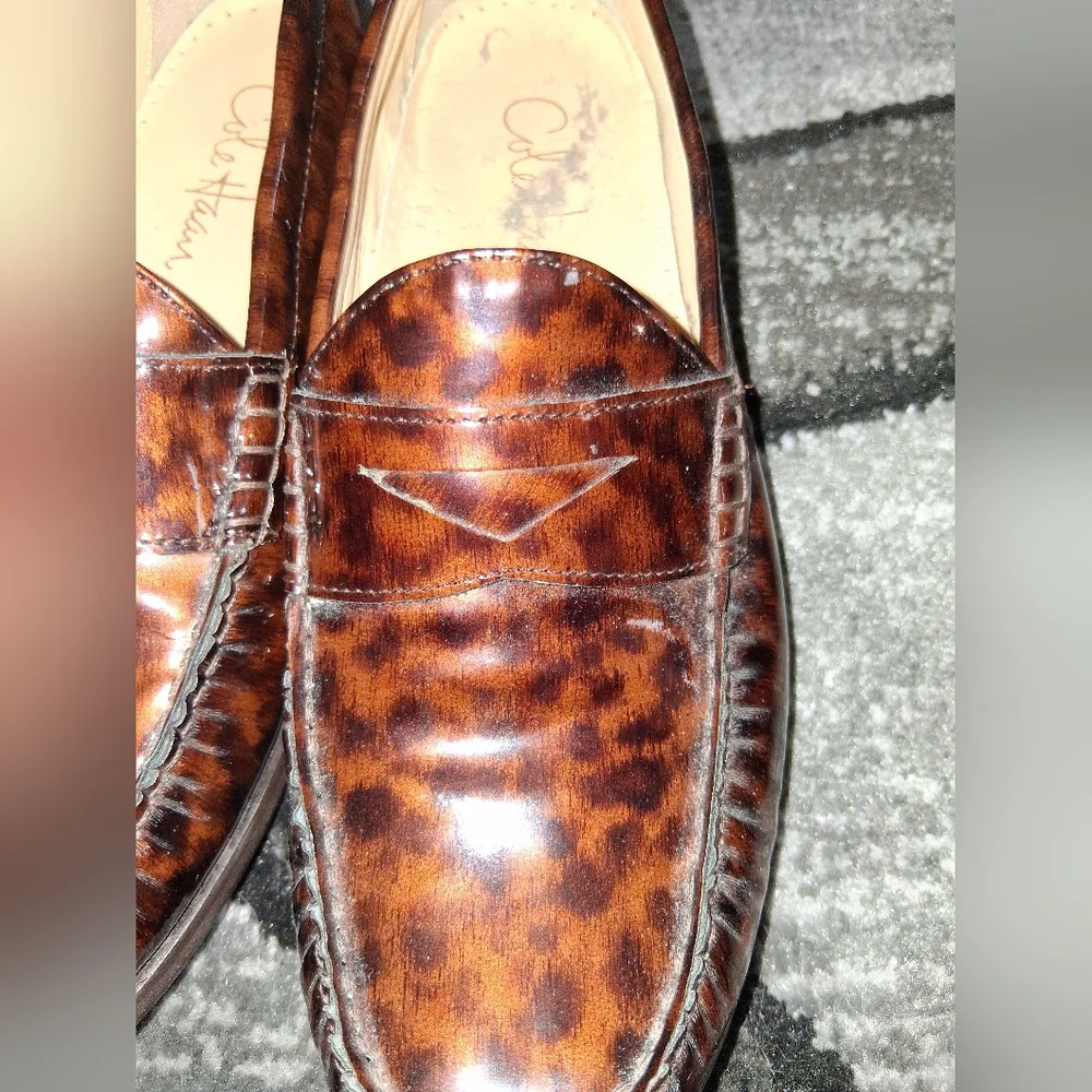 Cole Haan Leopard Tortoise Print Loafers - Picture 12 of 15